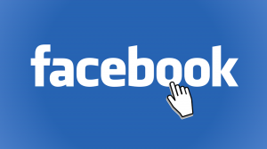 A white hand cursor pointing to the facebook logo. A white hand cursor pointing to the facebook logo.
