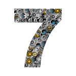 The number 7, representing the seven reasons why internet marketing is a must.