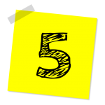 The number 5, representing the five tips on how to improve local search ranking.