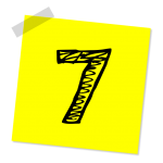 The number 7, representing the seven ideas to make the most of internet marketing..