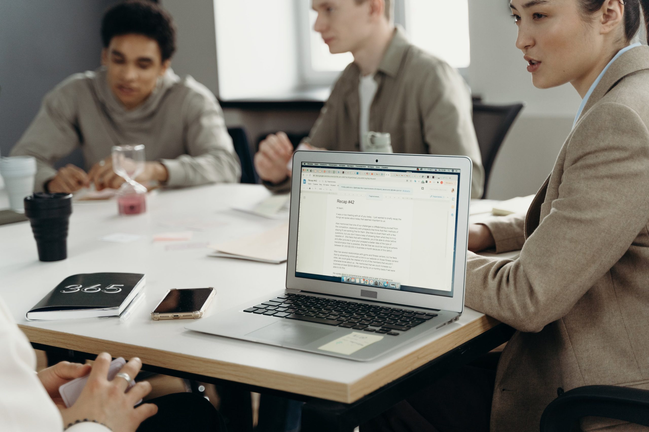 Employee creating a blog about digital marketing